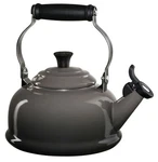 Creuset Whistling Teakettle 1.7 Quart Fixed Whistle Enameled Steel, Flint New. Price: $129.99.
