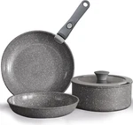 Gray Ceramic Non-stick Pot Pan Set, 5-PIECE Detachable Handle Cookware New. Price: $61.99.