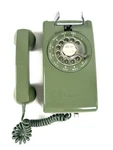 Western Electric 1971 Rotary Wall Telephone Model 554 Original Moss Green Euc Used. Price: $185.00.