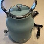 Haden Heritage 1.7 Liter Stainless Steel Body Electric Kettle, Turquoise (used). Price: $38.23.