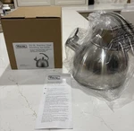 Viking 3-PLY Stainless Steel Whistling Tea Kettle, 2.6 Quart New. Price: $129.00.