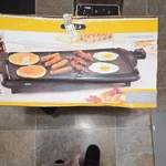Bella Large Electric Griddle Non-stick 10.5"X20" Black Temp Control Drip Tray Used. Price: $23.39.