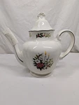 Royal Tudor Grindley Stoke Poinsettia England Coffee Tea Pot Used. Price: $84.75.