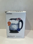 Chefman 1.7 Liter Electric Kettle With Easy Fill Removable Lid And Led Indicator Used. Price: $15.99.