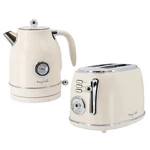 Megachef 1.8 Quart Electric Tea Kettle And 2 Slice Toaster Combo In Matte Cream New. Price: $144.55.