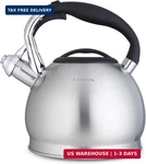 Easyworkz Whistling Stovetop Tea Kettle Food Grade Stainless Steel Hot Water New. Price: $55.33.