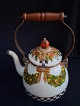 Mackenzie Childs Kettle Teapot Evergreen 2 Qt, New No Box.. Price: $165.00.