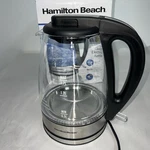 Electric Water Boiler Hamilton Beach 1.7L Illuminated Glass Kettle - 40869:. Used. Price: $28.00.