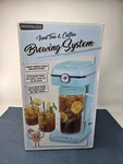 New Nostalgia Retro Teal/aqua Iced & Coffee Brewing System Sealed 3 Qt. Price: $40.00.