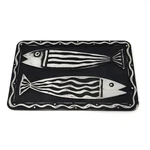 Via Ancona 2 Nyc 1996 Modernist Fish Plaque Black Silver Nautical Decor 9.5IN Used. Price: $10.00.