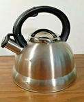 Crofton Stainless Steel Whistle Tea Kettle 2.5QT 2.3L - Used. Price: $14.99.