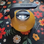 Yellow Kitchenaid 1.5 Qt. Whistling Tea Pot Kettle Used. Price: $24.99.
