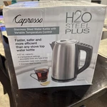 Capresso H2O Steel Plus 57OZ. Water Kettle - Black New In Box. Price: $40.00.