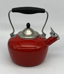 Chantal Red Enamel Stainless Steel 2 Qt Whistling Tea Kettle Apple Nice Used. Price: $35.95.