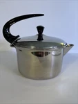 Farberware Stainless Steel Swoop Handle Tea Stove Top Kettle 2QT #762 Made Usa Used. Price: $21.99.
