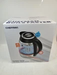 Chefman Custom-temp 1.8L Glass Electric Kettle, Digital Control, 1500W Open. Price: $35.00.
