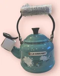 Creuset 1.25 Qt Lotus Tea Kettle Whistling Limited Edition (caribbean) Nib New. Price: $125.00.