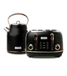 Haden Heritage 4 Slice Wide Slot Toaster & Electric Kettle, Black Copper New. Price: $200.00.